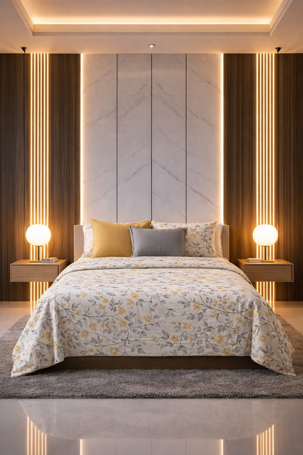 Cotton Floral Vine Printed Bedsheet Set with Pillow Covers | Soft, Breathable & Elegant