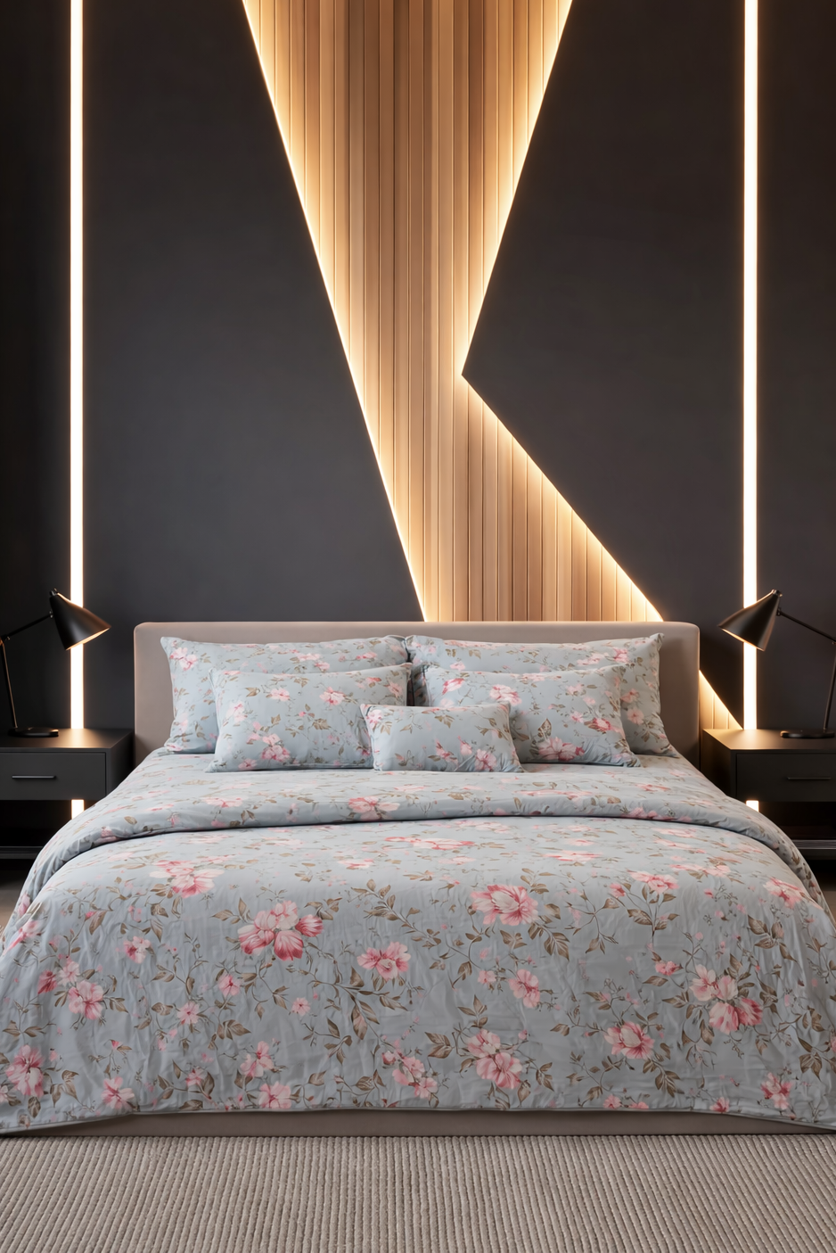 Classic Floral Cotton Bedsheet Set – Simple Comfort with Timeless Style