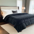 Luxury Charcoal Quilted Fancy Bedsheet Set with Modern Elegance