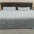 Pastel Floral Printed Cotton Bedsheet Set with Pillow Covers