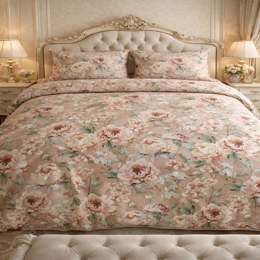 Simple Cotton Floral Bedsheet Set – Soft, Breathable & Elegant