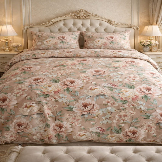 Simple Cotton Floral Bedsheet Set – Soft, Breathable & Elegant