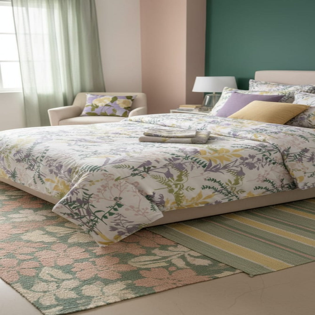 Simple Cotton Botanical Bedding Set – Soft, Elegant & Everyday Comfort