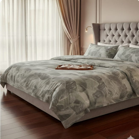 Double Bedsheet with Pillow Covers | Breathable Fabric | Elegant Botanical Design