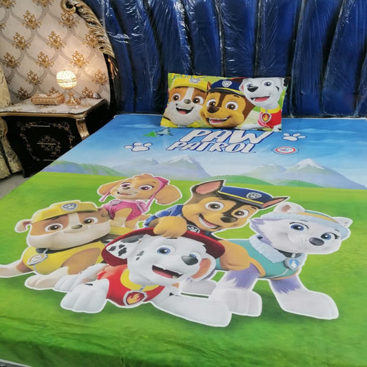 Paw Patrol Adventure Kids Bedsheet – Colorful Team Print for Little Heroes