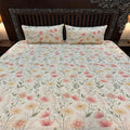 Soft Blossom Floral Printed Cotton Bedsheet Set with Pillow Covers