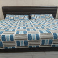 Geometric Printed Cotton Bedsheet Set with Pillow Covers