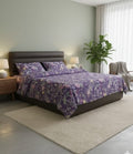 Purple Floral Cotton Bedsheet Set – Soft, Elegant & Premium Comfort