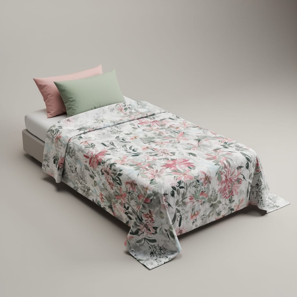 Soft Bloom Cotton Bedsheet Set – Soft, Elegant & Premium Comfort