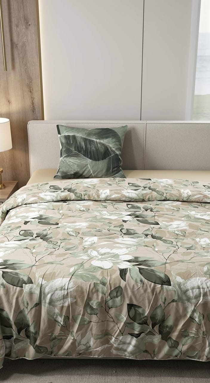Simple Cotton Botanical Bedding Set – Fresh, Natural & Comfortable