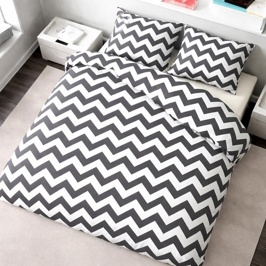 Premium Cotton Zigzag Bedsheet Set – Soft, Breathable & Stylish