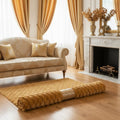 Luxury Golden Plush Rug – Soft Textured Elegant Floor Decor 3*5