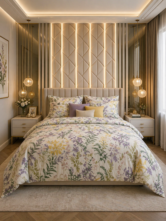 Simple Cotton Botanical Bedding Set – Soft, Elegant & Everyday Comfort