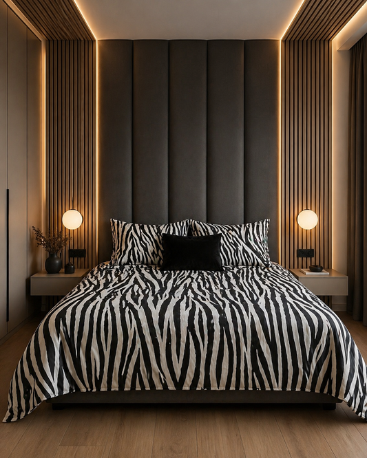 Black & White Zebra Print Bedsheet – Bold, Modern & Stylish Bedding
